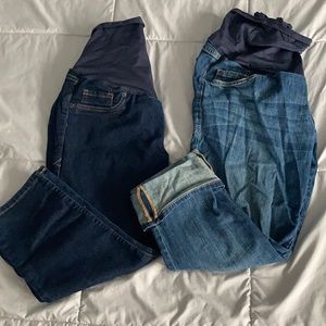 Bundle of 2- cropped Maternity Jeans